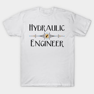 Hydraulic Engineer Decorative Line T-Shirt